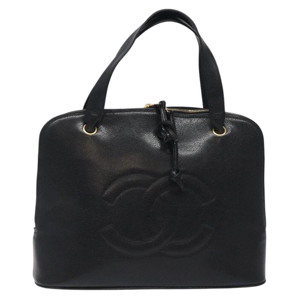 Chanel Calfskin CC Logo Handbag Black